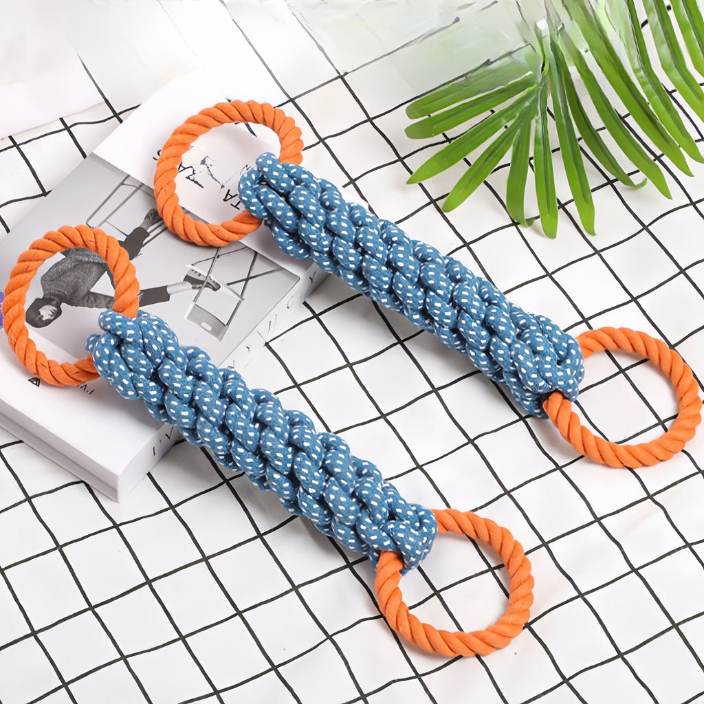 Double-Handled Braided Rope Pet Toy