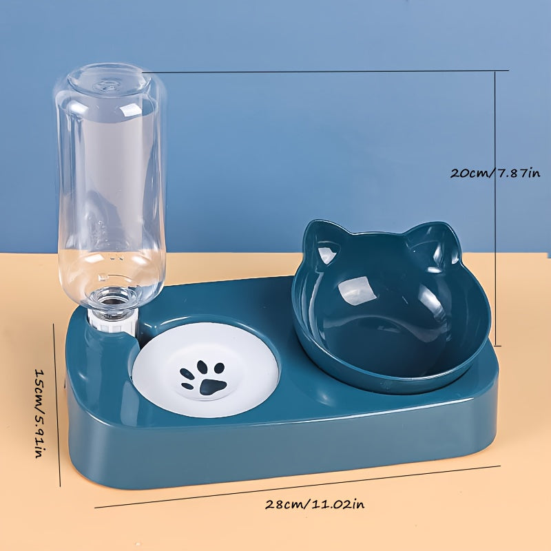 Elevated Cat Food & Water Bowl Set