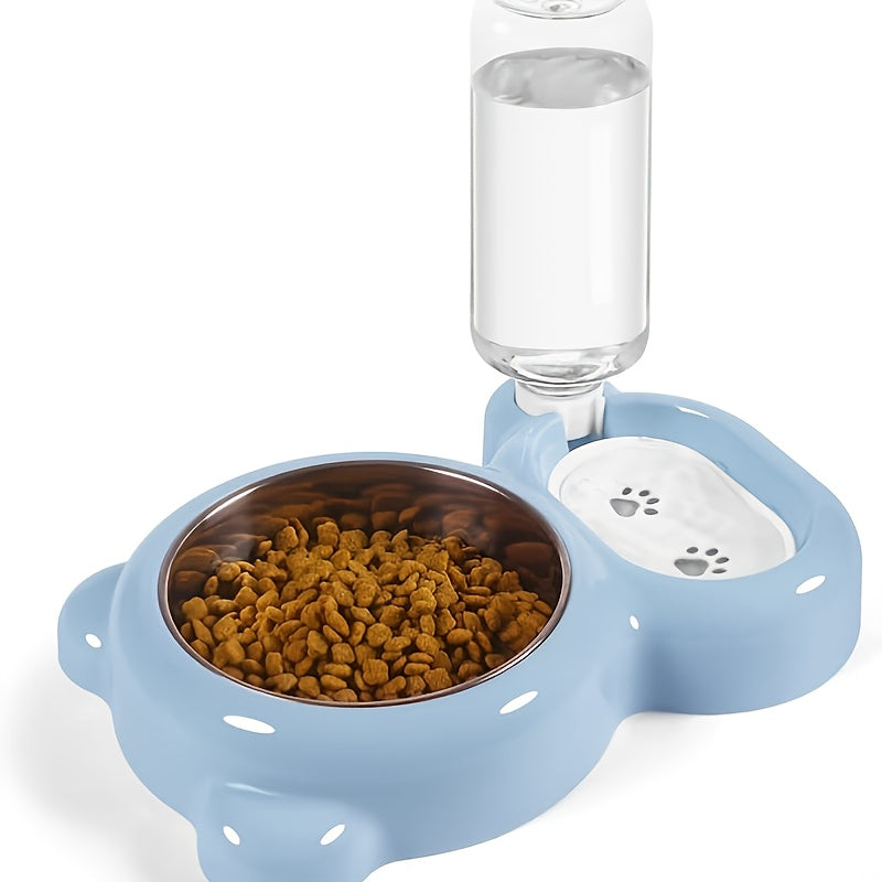 Double Bowl Set with Automatic Water Dispenser