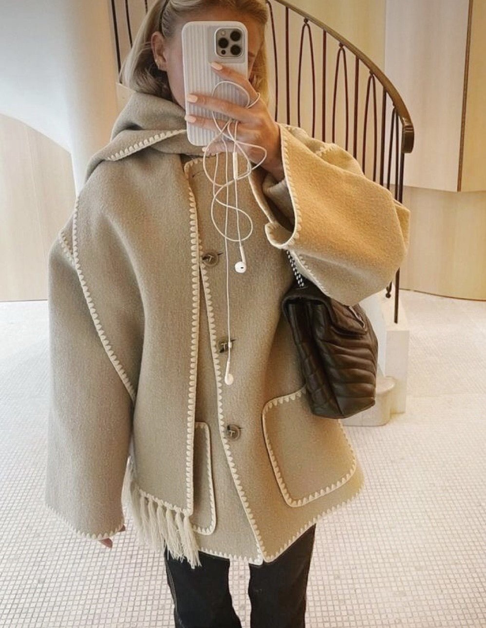 The Perfect Winter Ensemble: Coat And Scarf