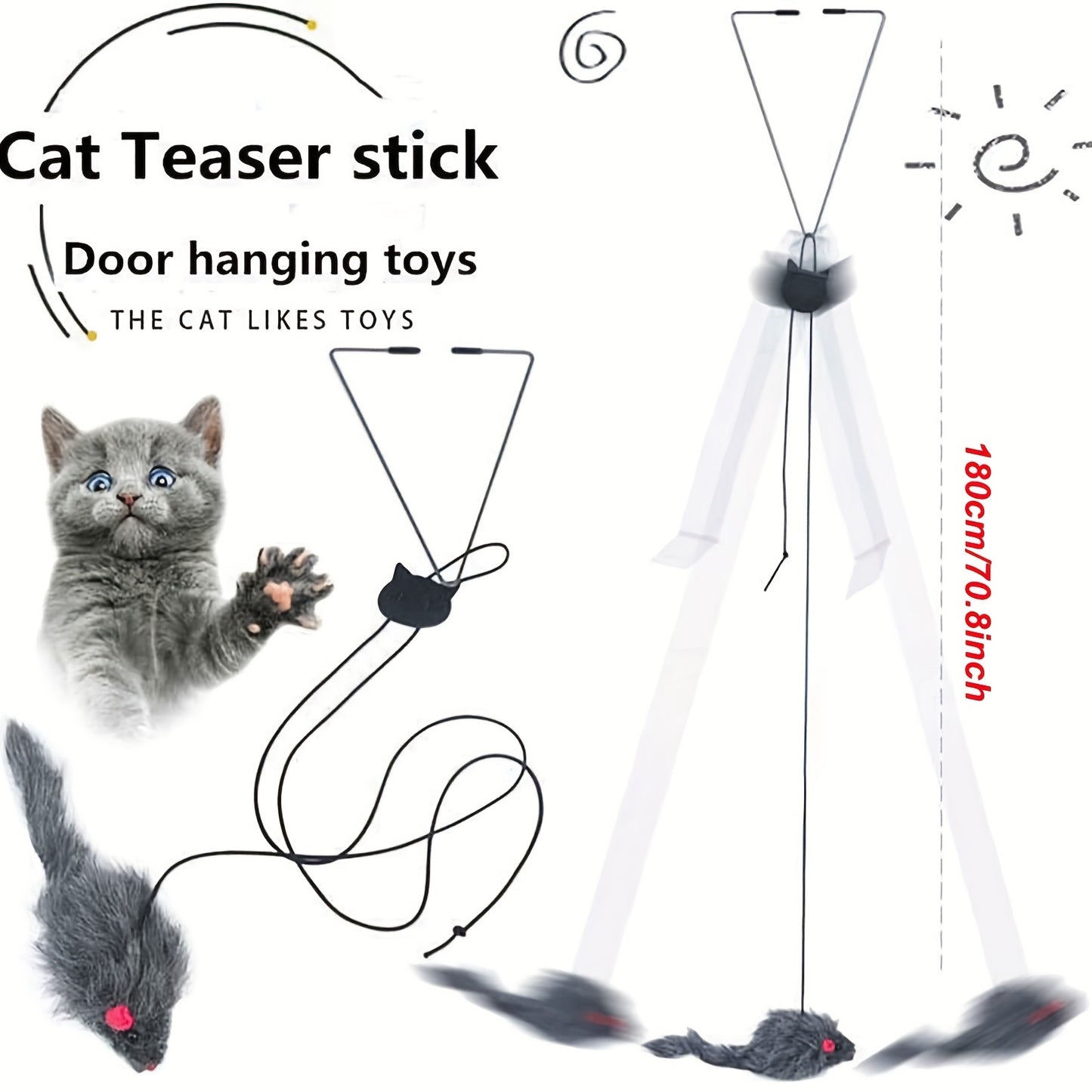 Adjustable Hanging Cat Toy Set