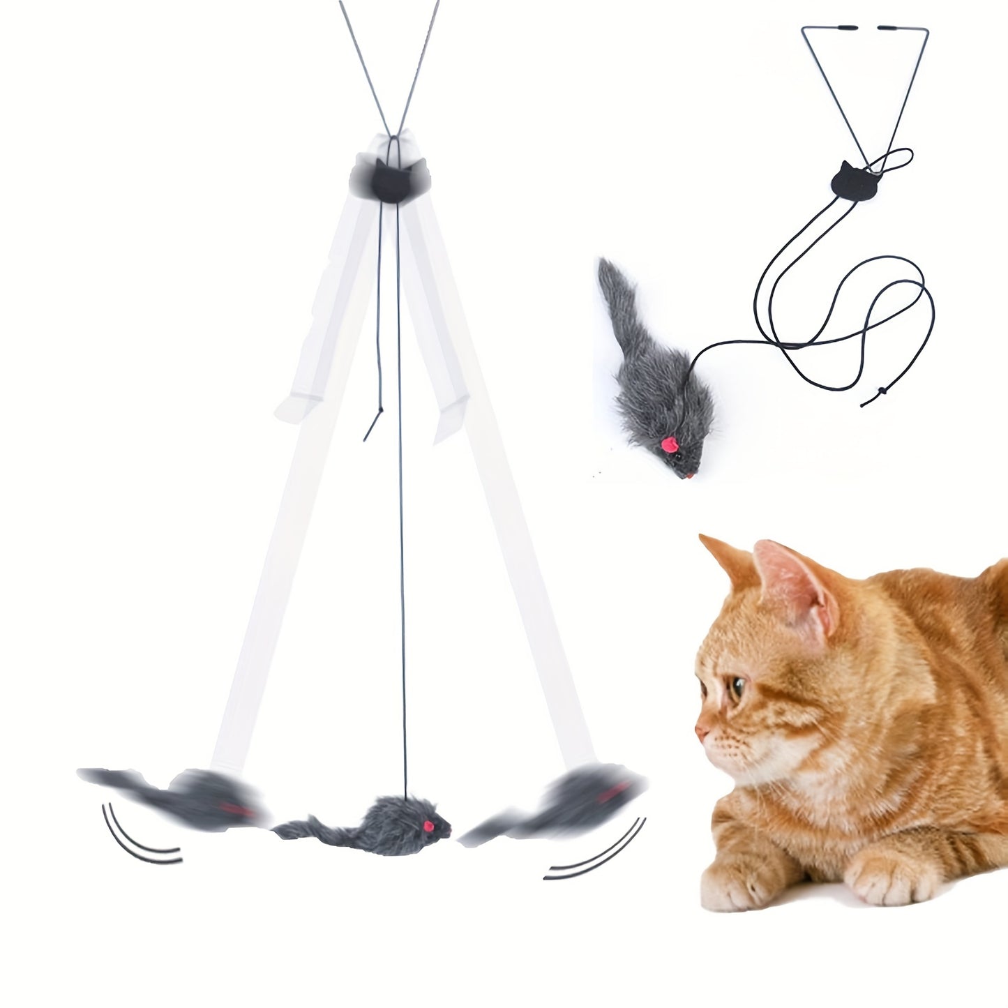 Adjustable Hanging Cat Toy Set