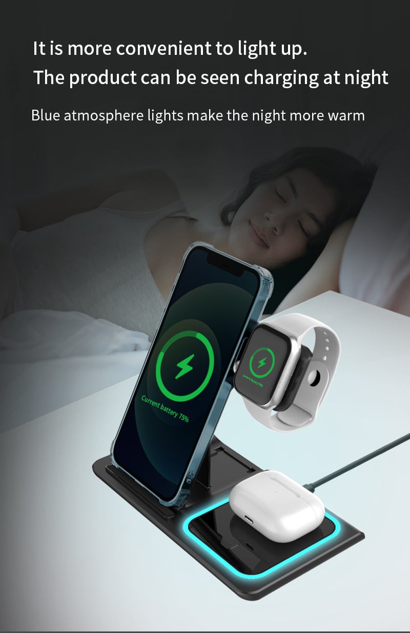 🔥3 In 1 Folding Wireless Charger