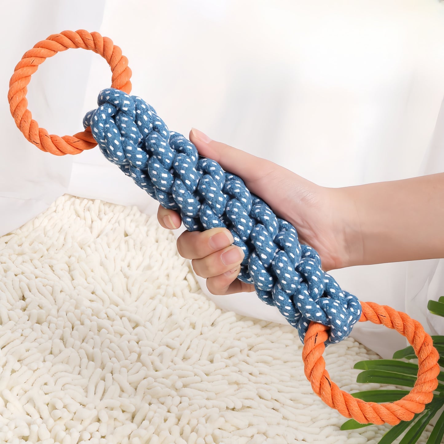 Double-Handled Braided Rope Pet Toy