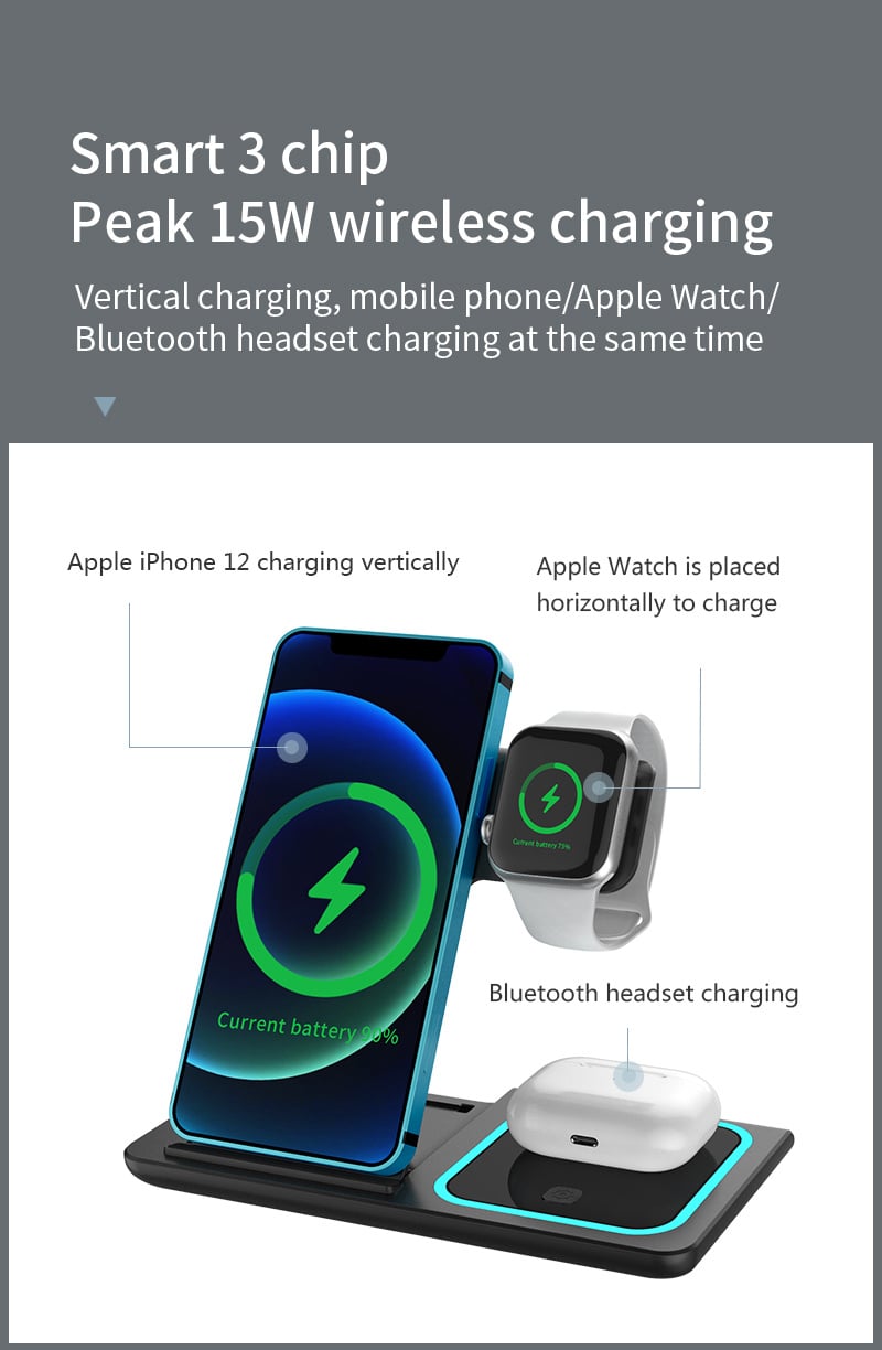🔥3 In 1 Folding Wireless Charger