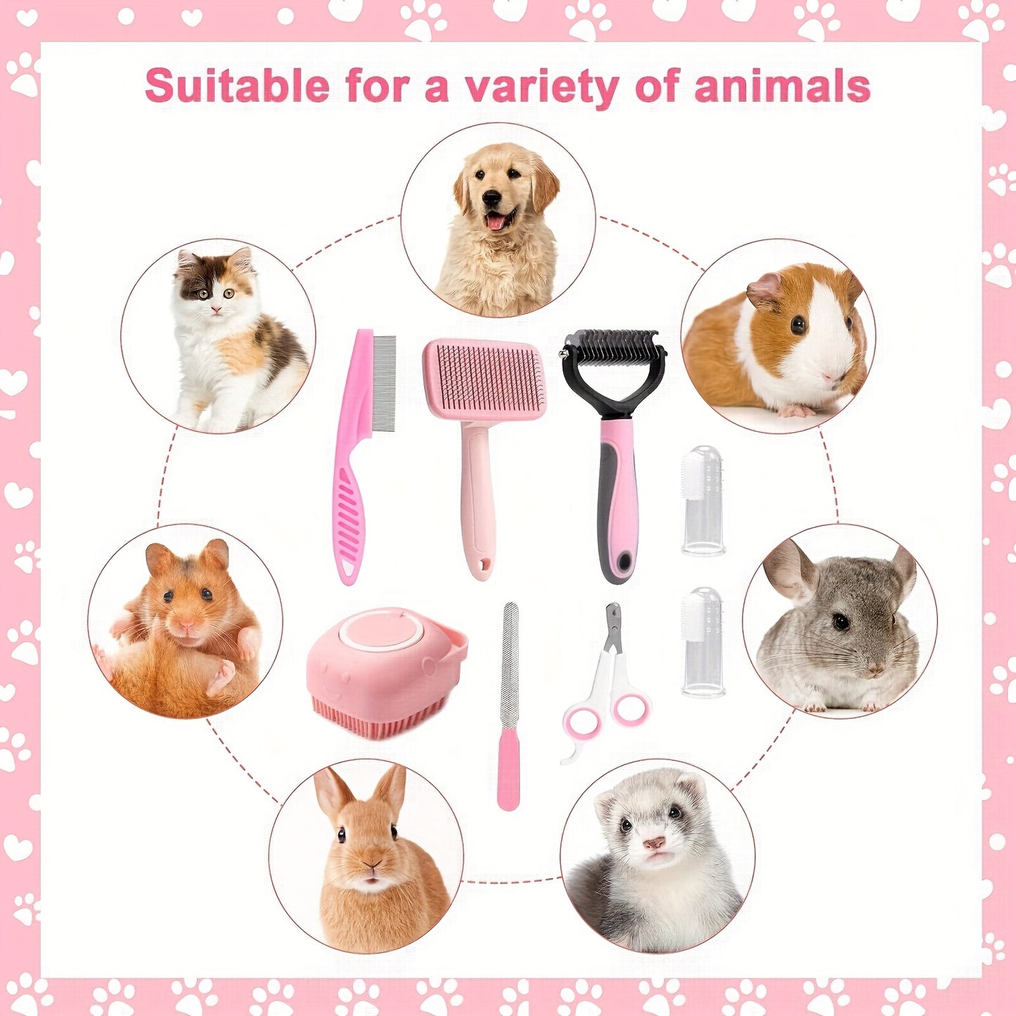 8pcs Dog Grooming Set