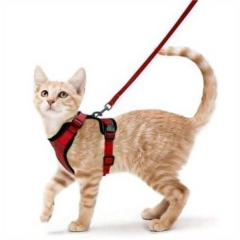 Escape-Proof Adjustable Cat Harness & Leash