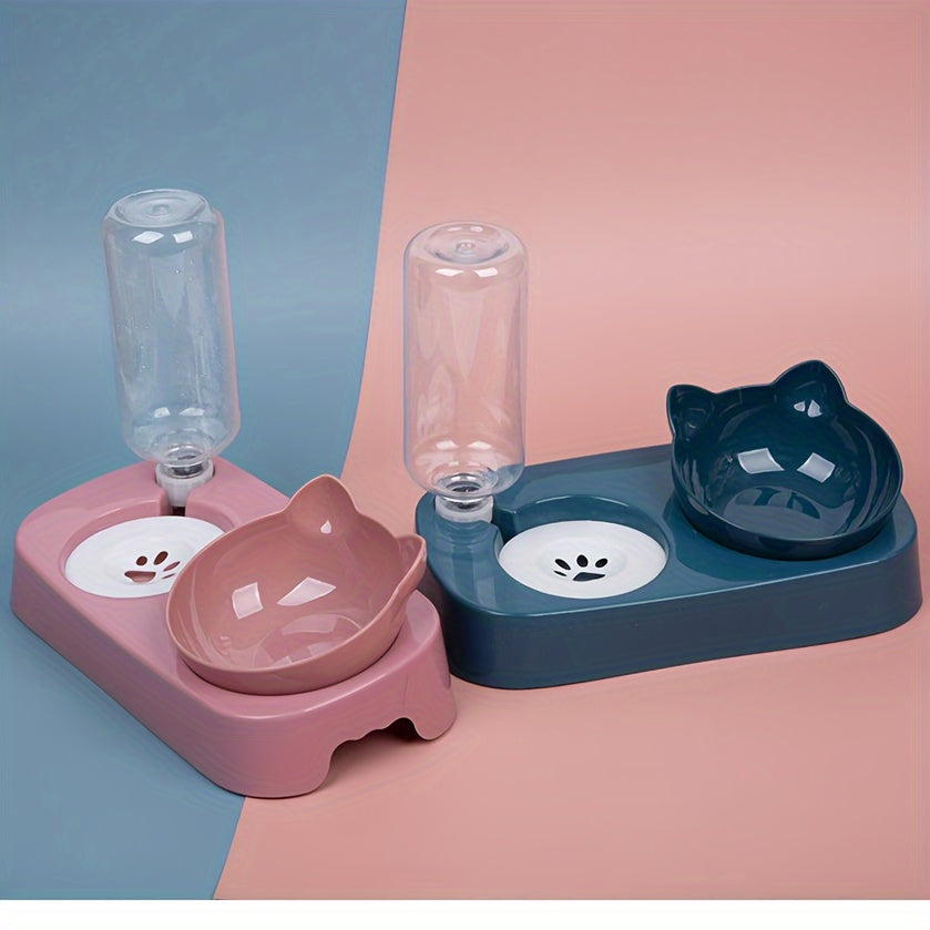 Elevated Cat Food & Water Bowl Set