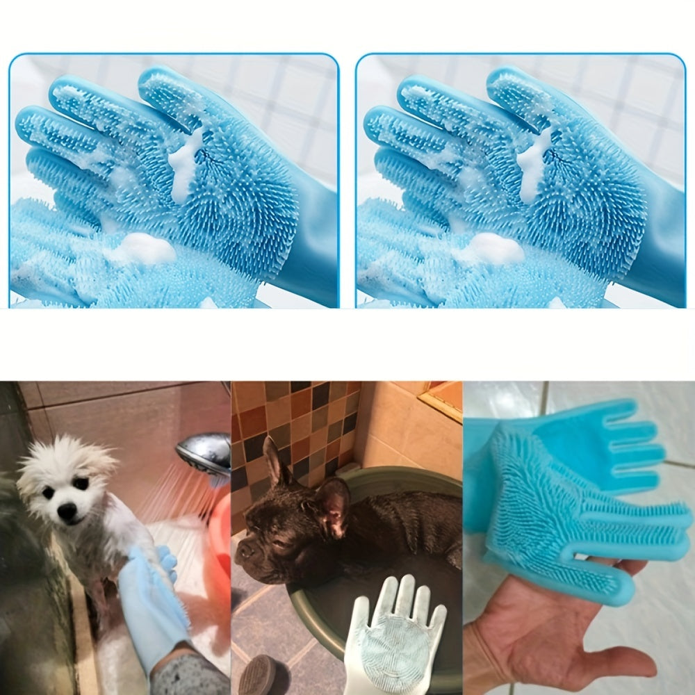 Pet Bath Glove Grooming Brush Set