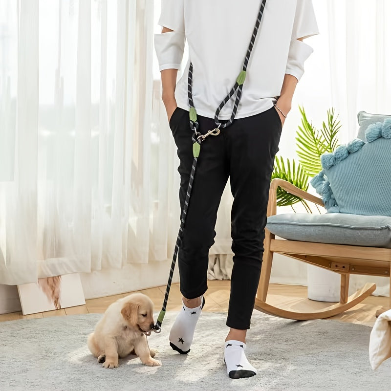 Reflective Hands-Free Dog Leash for Hiking, Walking, and Running