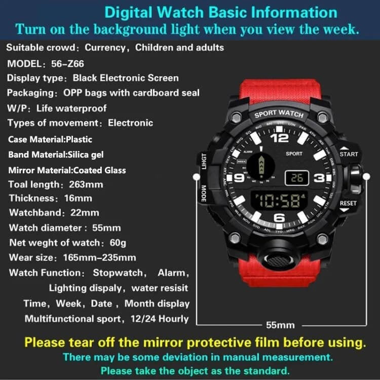 Multifunctional Waterproof Outdoor Sports Watch