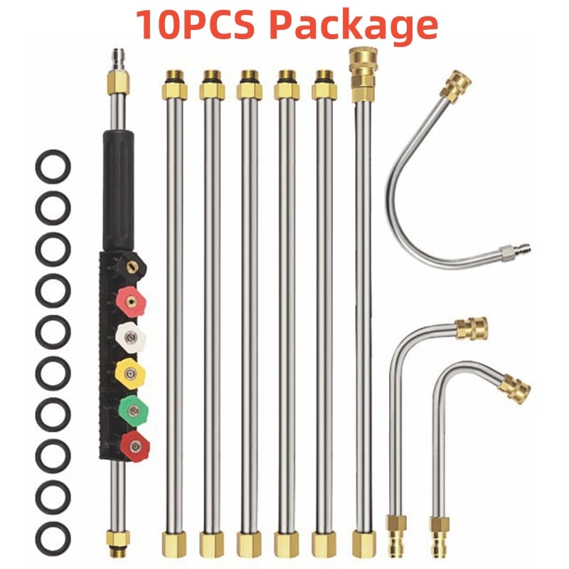 4000 PSI Telescoping High Pressure Washer Wand Set for Gutter & Roof Drainage & Walls Cleaning