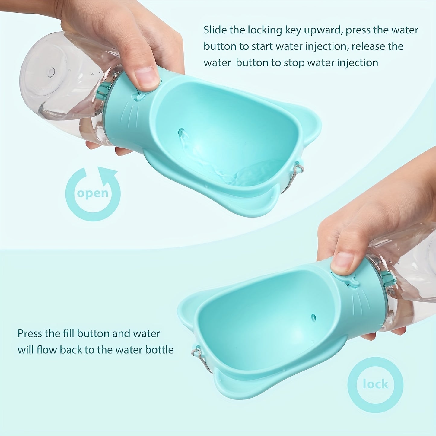 Leak-Proof Dog Water Bottle & Food Container