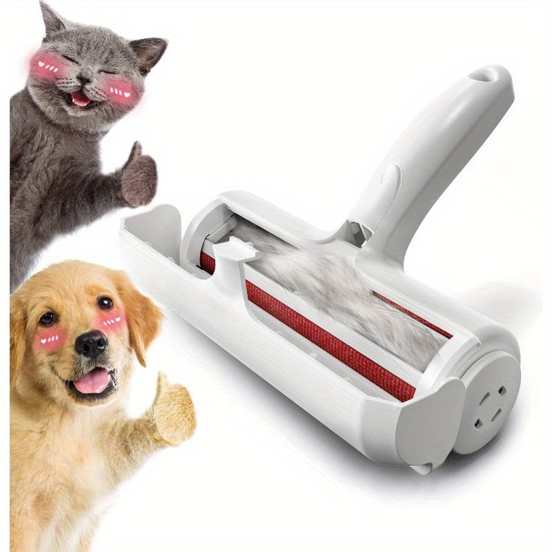 Pet Hair Remover Roller with Self-Cleaning Base