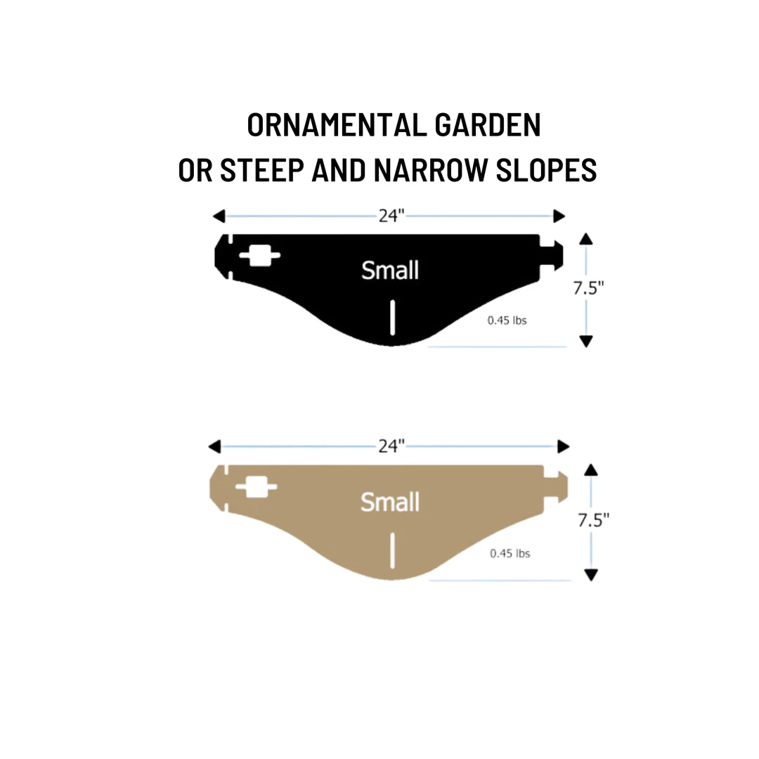 Erosion Control system for steep side yards or uniquely shaped spaces