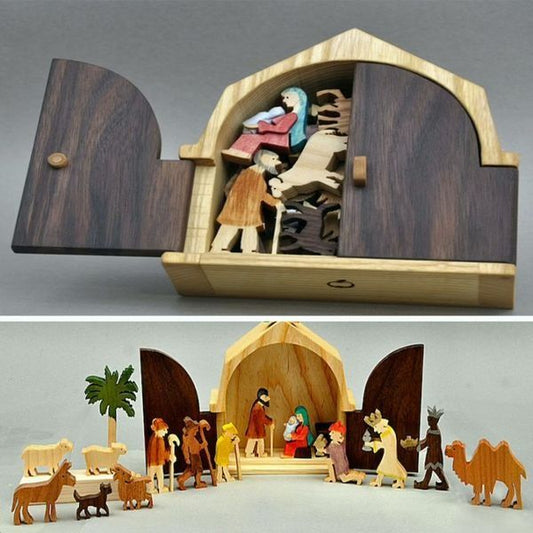 The Christmas Story Unique Nativity Set Wooden Nativity Scene