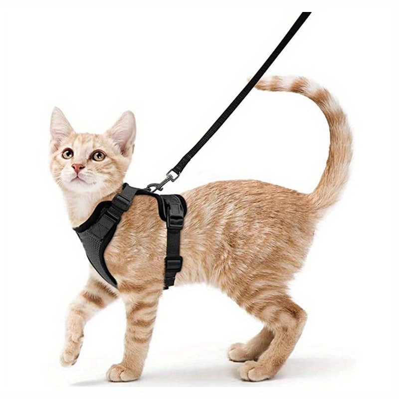 Escape-Proof Adjustable Cat Harness & Leash