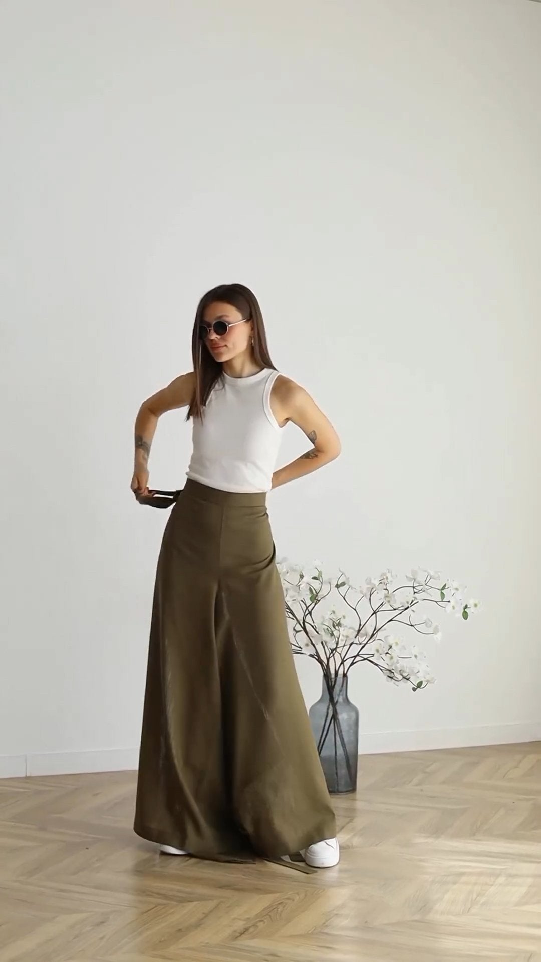 🌺Huge Sale 56% OFF🎁Women's Solid Color Strappy Trousers