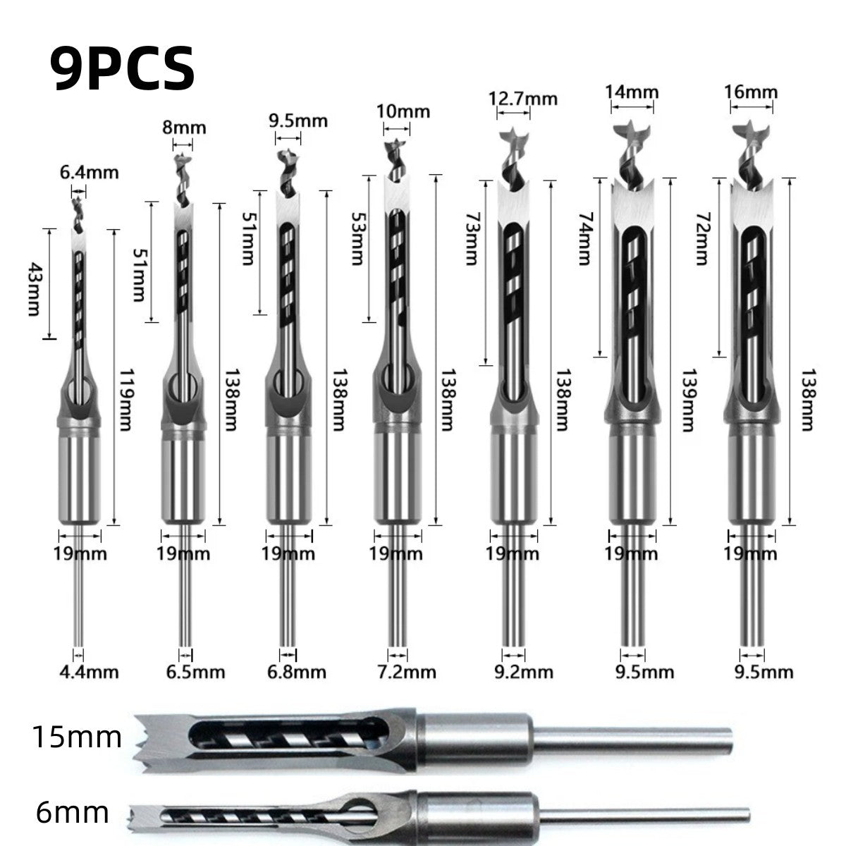 💥Efficient Woodworking Essential 💥 Adapter and Square-Headed Wood Chisel Set