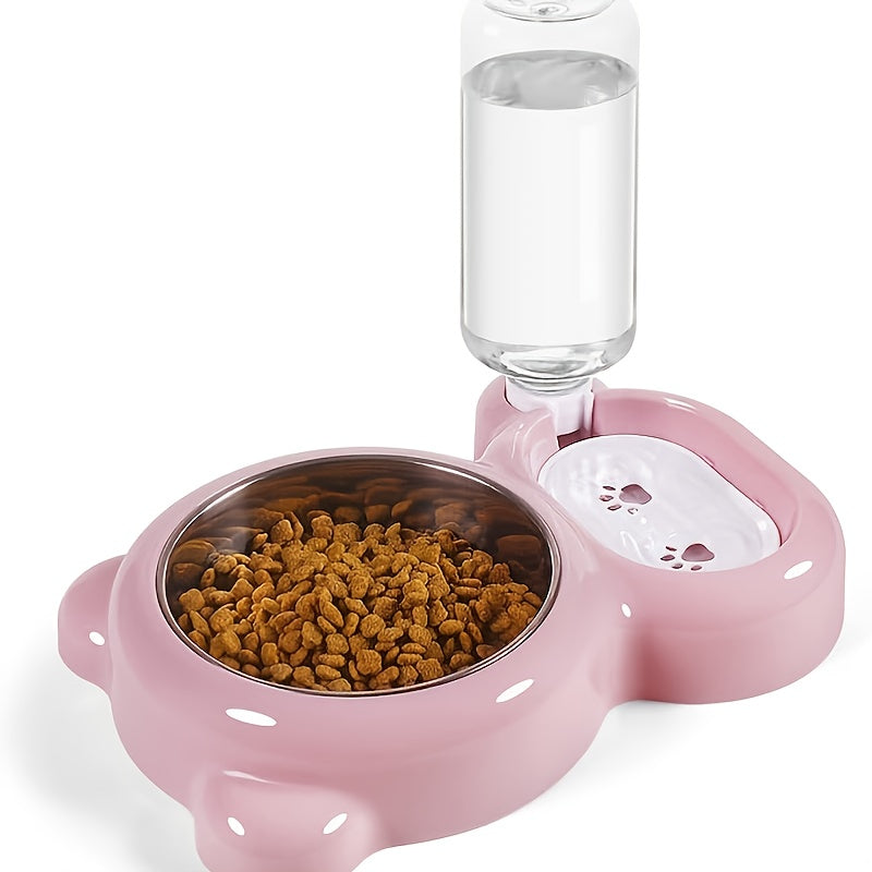 Double Bowl Set with Automatic Water Dispenser