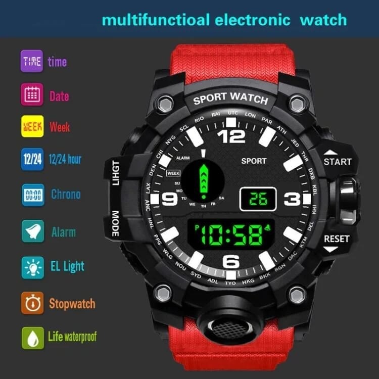 Multifunctional Waterproof Outdoor Sports Watch