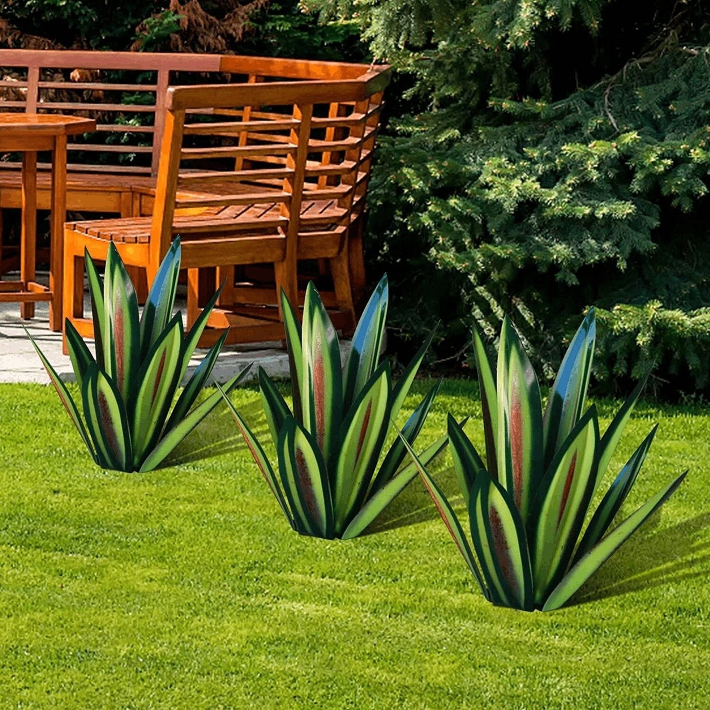 Garden solar light waterproof garden agave