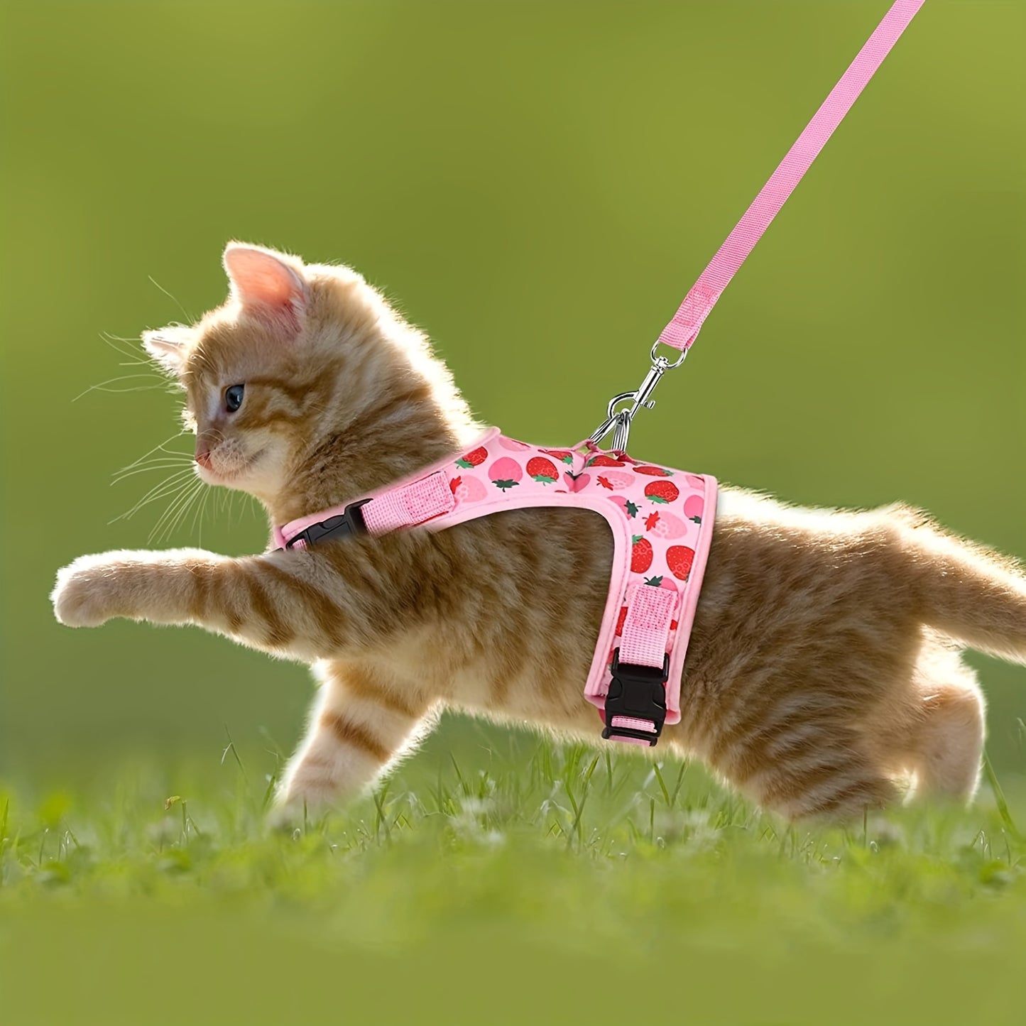 Soft Cat Harness and Leash Set for Small Pets