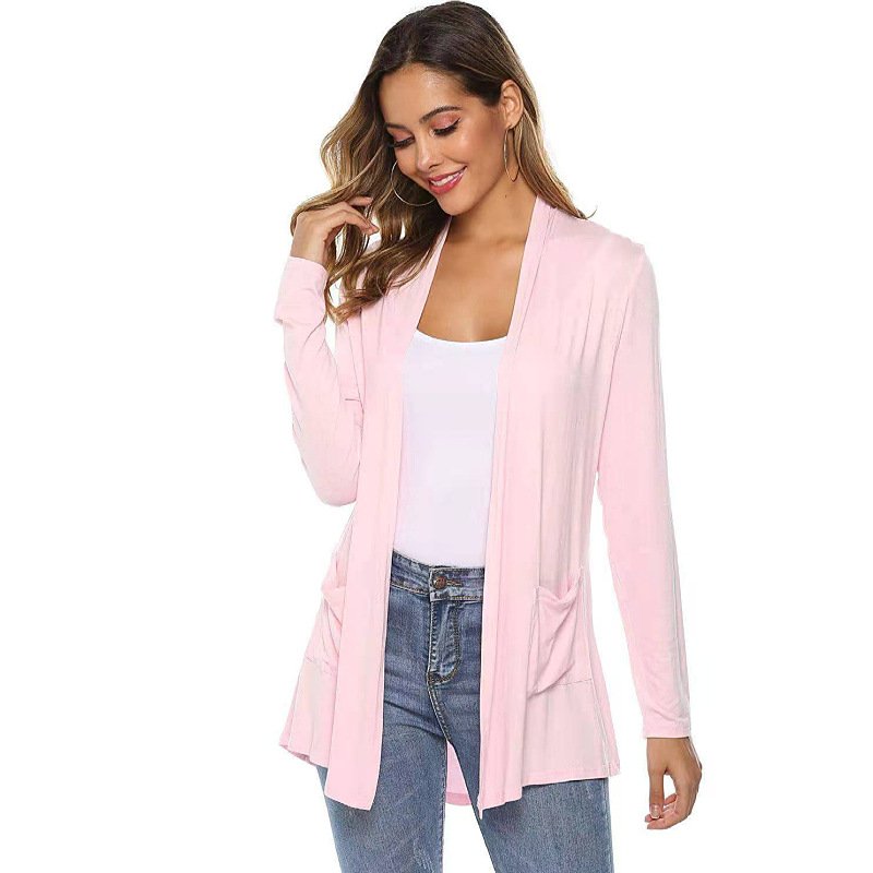 Women's Casual Lightweight Open Front Long Sleeve Cardigans