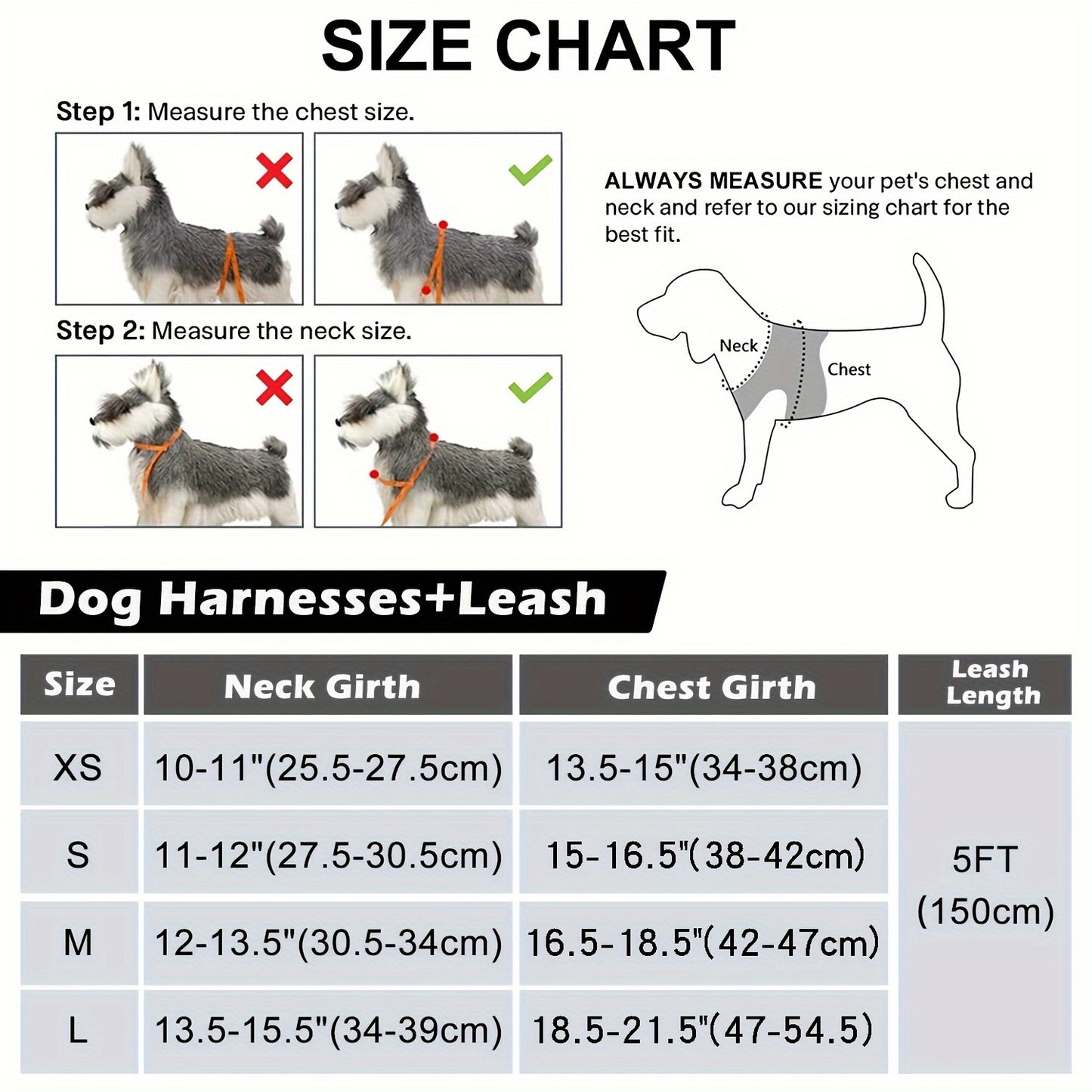 Reflective Step-In Dog Harness & Leash Set for Small & Medium Dogs