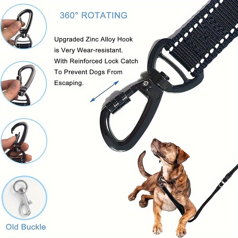 Heavy Duty Bungee Dog Leash with 2 Padded Handles