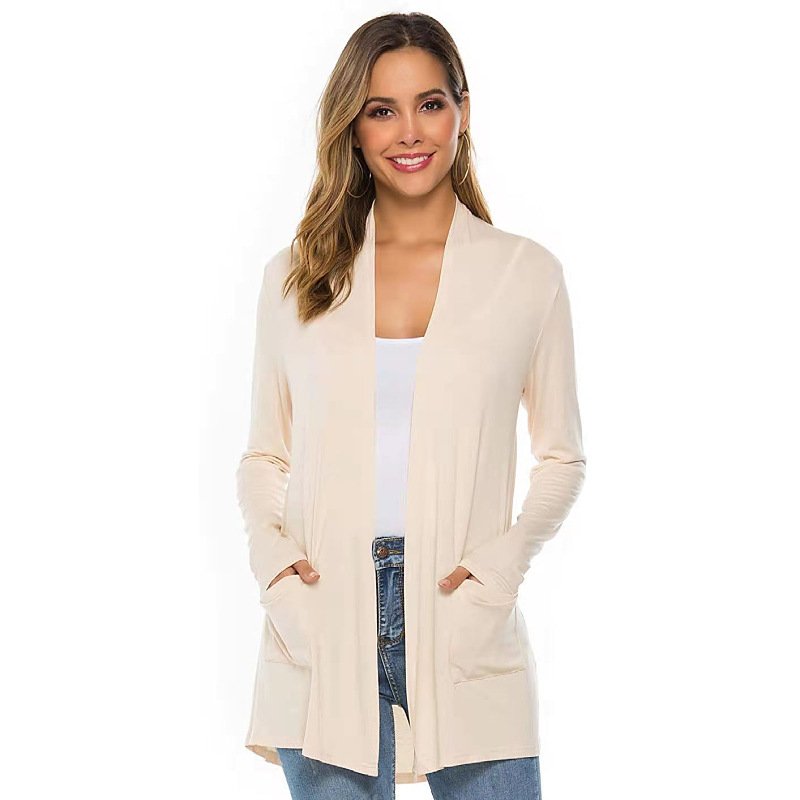 Women's Casual Lightweight Open Front Long Sleeve Cardigans