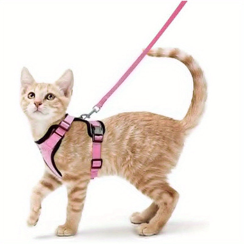 Escape-Proof Adjustable Cat Harness & Leash