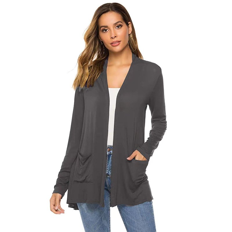 Women's Casual Lightweight Open Front Long Sleeve Cardigans