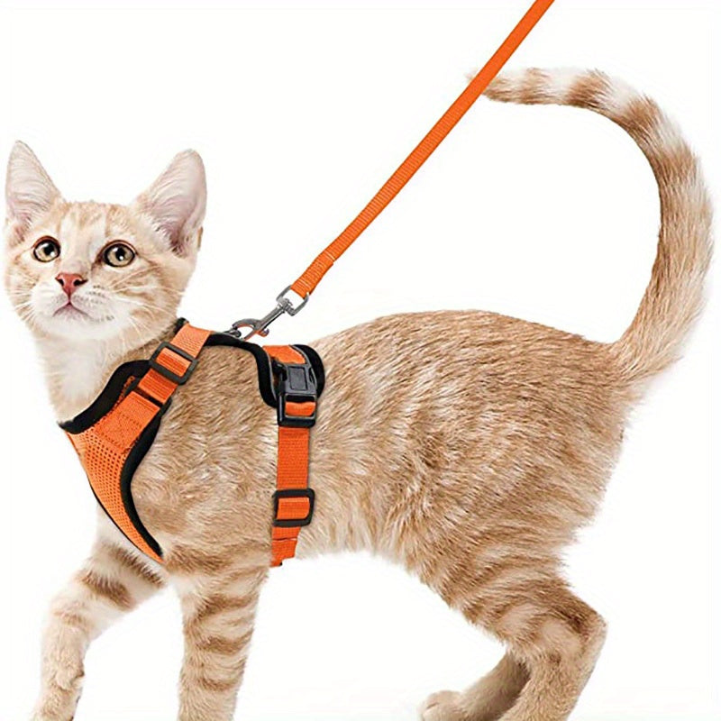 Escape-Proof Adjustable Cat Harness & Leash