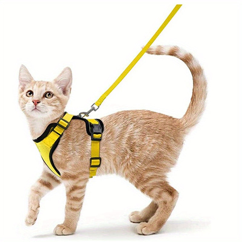 Escape-Proof Adjustable Cat Harness & Leash