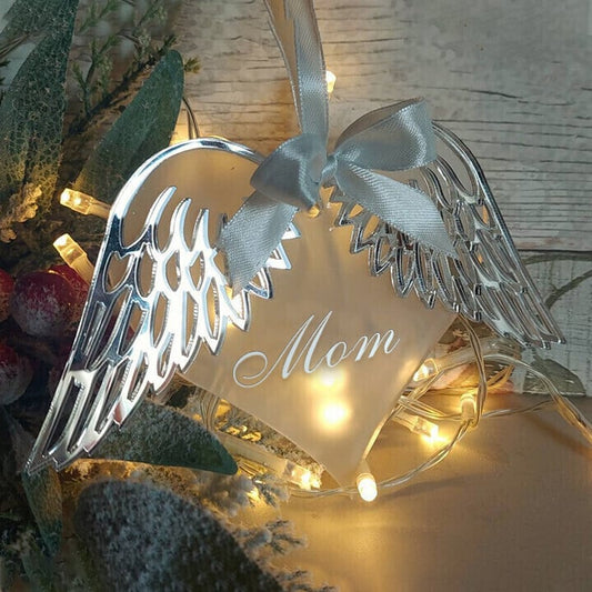 👼Heart With Angel Wings Memorial Ornament