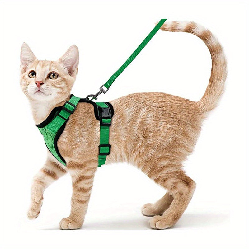 Escape-Proof Adjustable Cat Harness & Leash