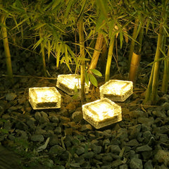 Solar LED Ice Brick Lamp Garden Path Lawn Lamp