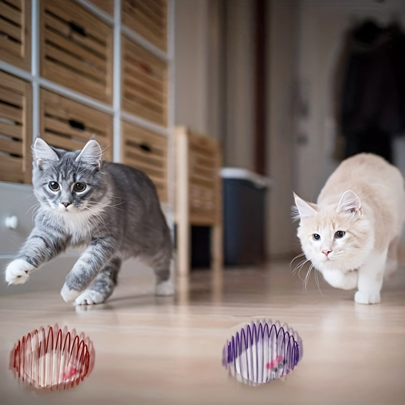 Colorful Spring Toy Set for Cats