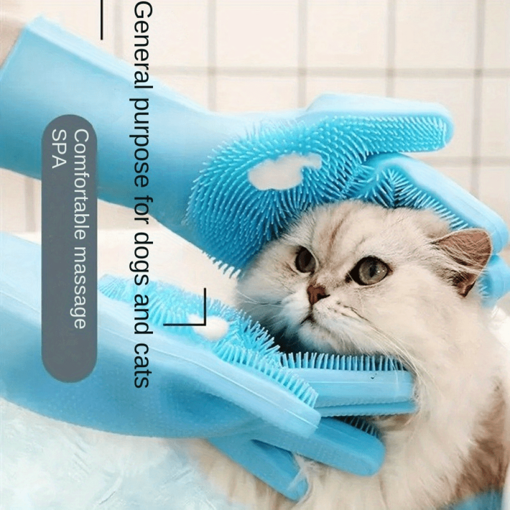 Pet Bath Glove Grooming Brush Set