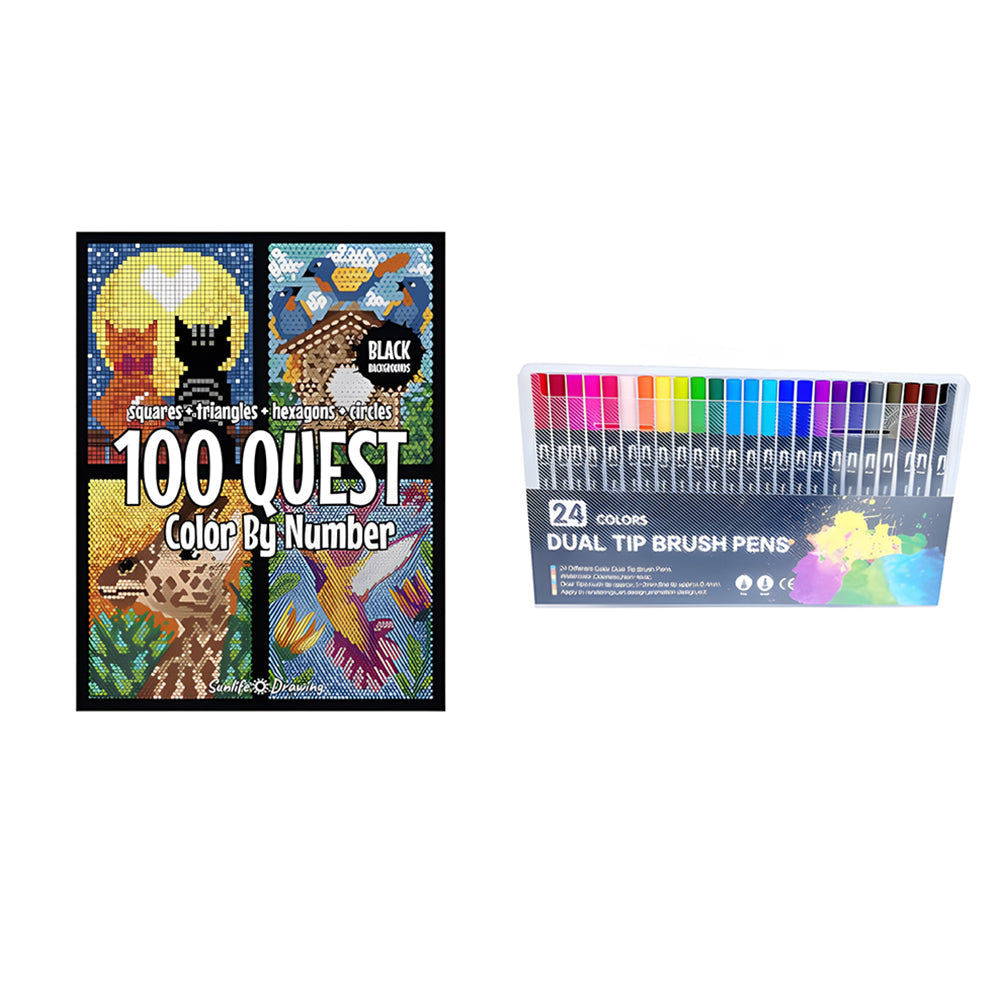 100 QUEST Color by Numbers Book