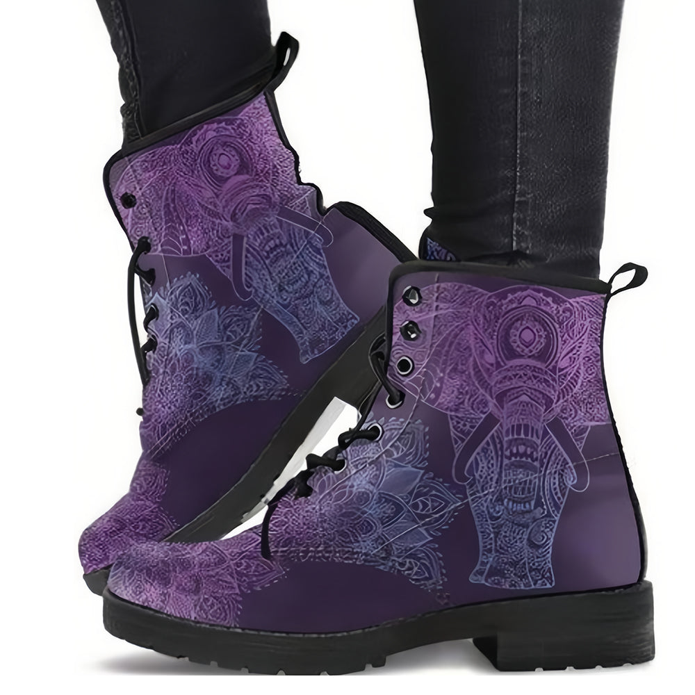 Printing Retro Style Skull Martin Boots for Men and Women