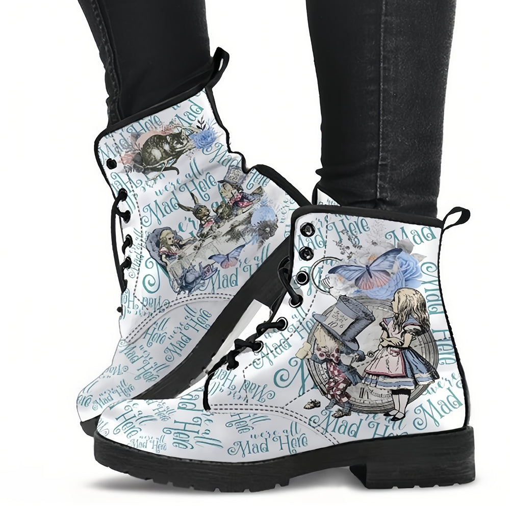 Printing Retro Style Skull Martin Boots for Men and Women