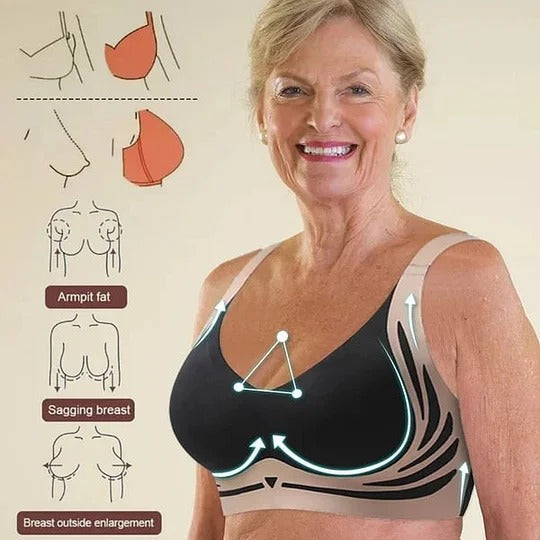 Last Day Buy 1 Get 3 Packs🎁Super gather bra | Wireless Push-up Bra👍No more sagging breasts