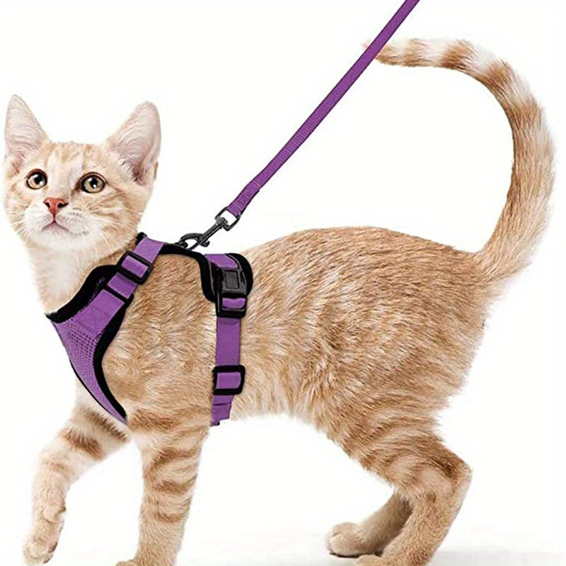 Escape-Proof Adjustable Cat Harness & Leash