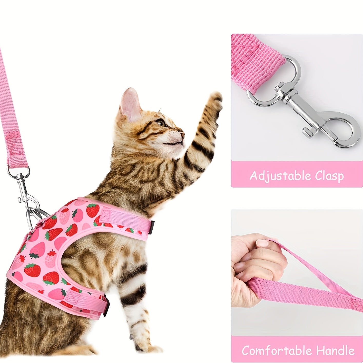 Soft Cat Harness and Leash Set for Small Pets