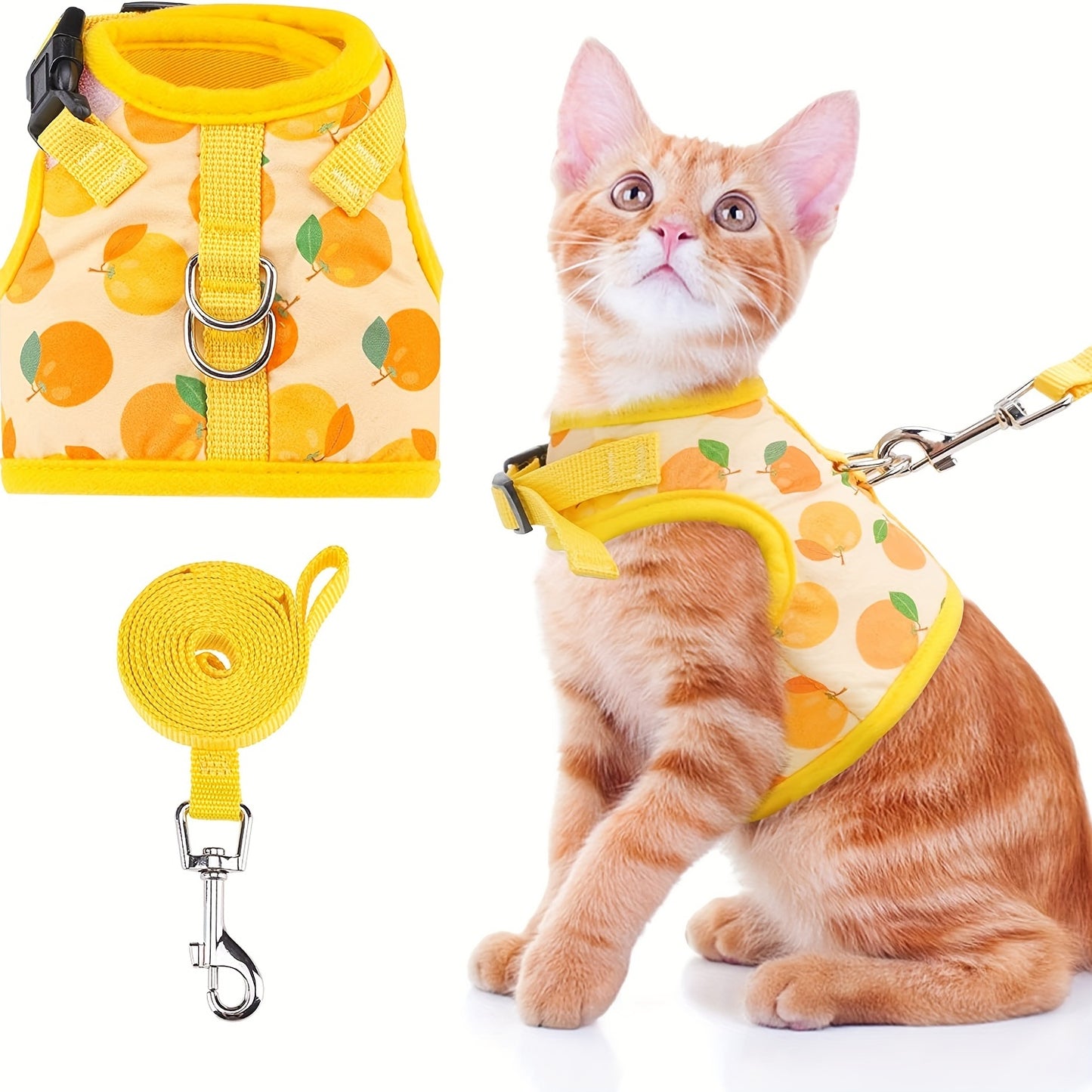 Soft Cat Harness and Leash Set for Small Pets