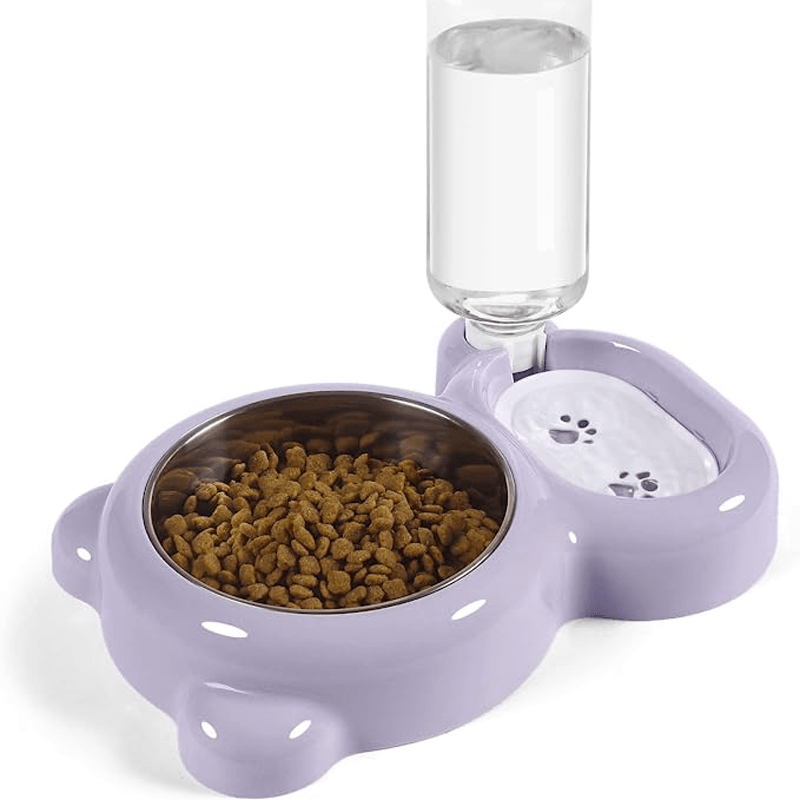 Double Bowl Set with Automatic Water Dispenser