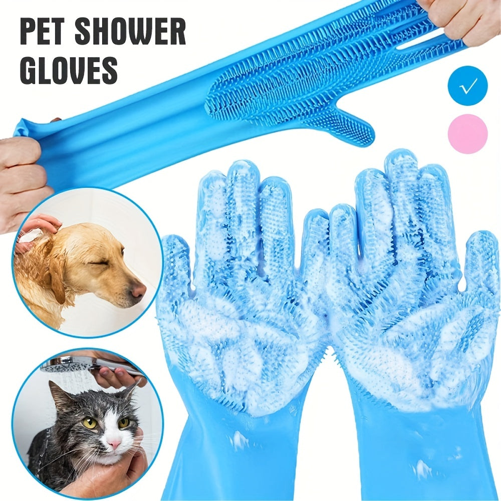 Pet Bath Glove Grooming Brush Set