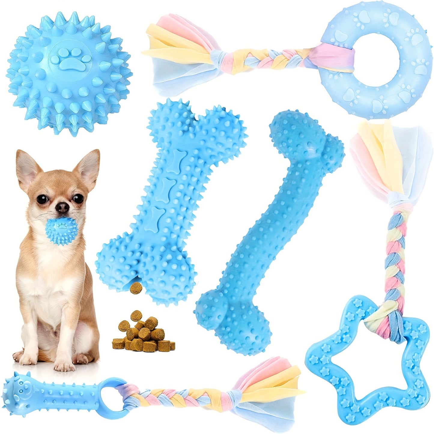 6pcs Puppy Chew Toys Set